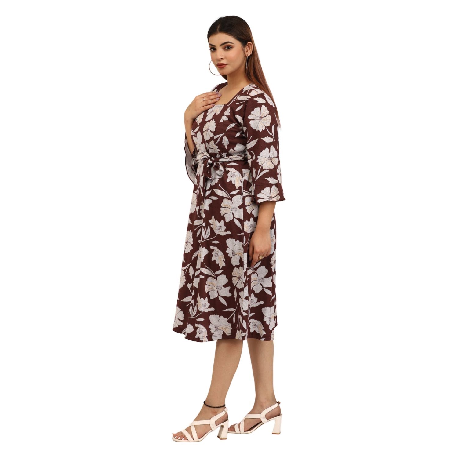 Crimson Maroon Dress - View 1